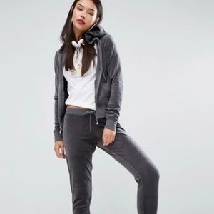 Juicy Couture Dark Gray Velour Sweatpants